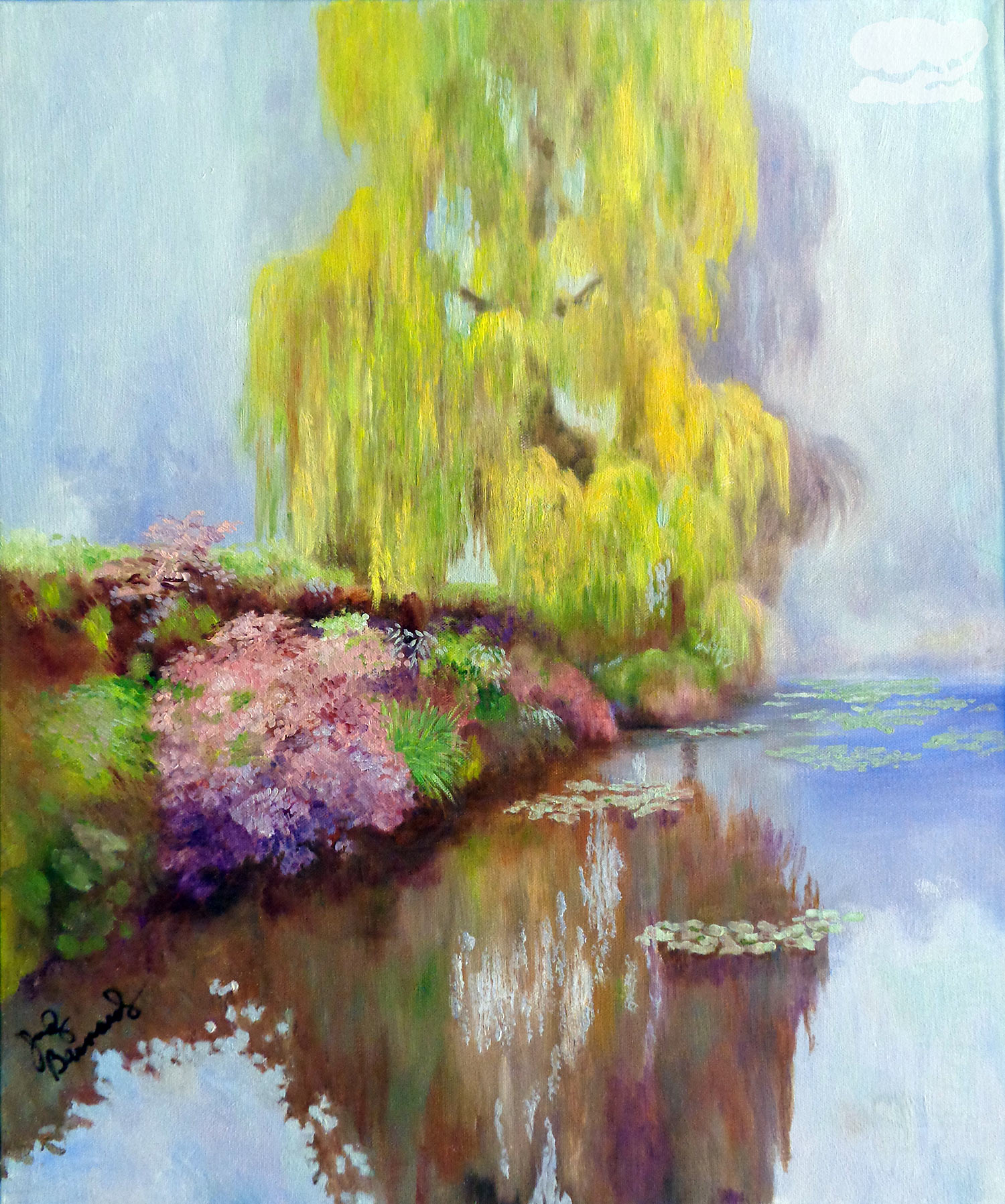 Monet's-Garden-Lilly-Pond-#6-Willow-20x24
